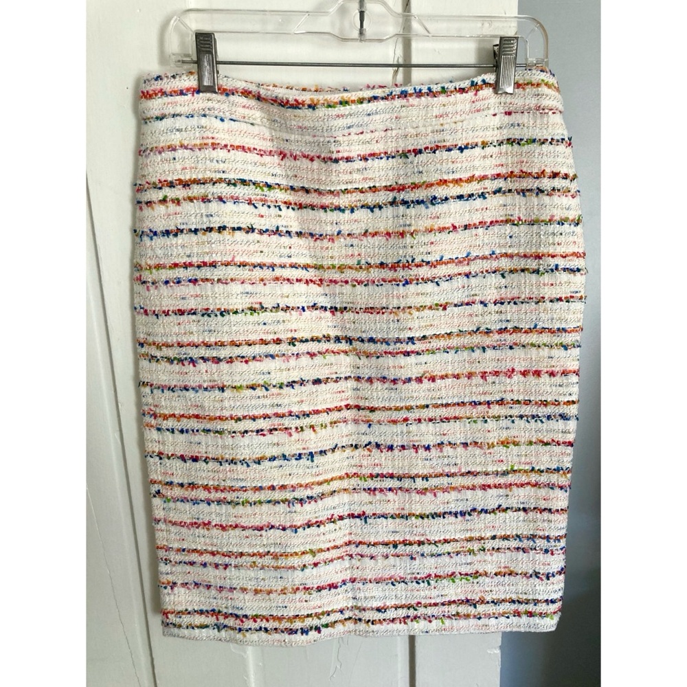 NWT J. Crew Multicolor Tweed Pencil Skirt on White